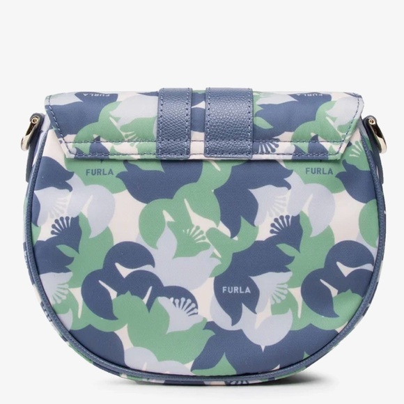 NWOT - Furla Metropolis Shoulder Bag Mini Crossbody Round Flower Camouflage - Picture 6 of 11